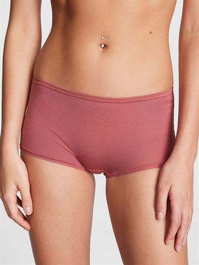 Pink Pamuklu Boyshort Kulot