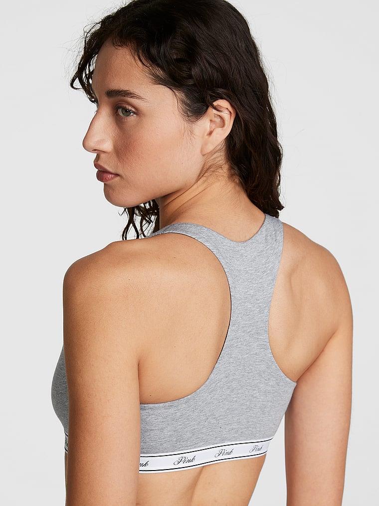 Pink Pamuklu Racerback Bralet arka görünüm