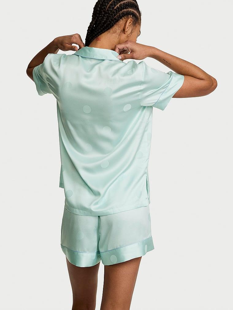 Signature Saten Kısa Pijama Takimi arka görünümü