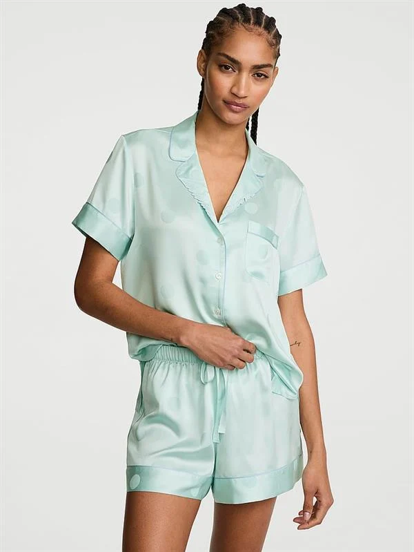 Signature Saten Kısa Pijama Takimi ön görünüm