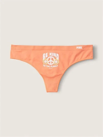 Pink Seamless Tanga Kulot