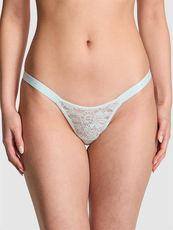 Pink Wink Bling Dantelli Mikro Tanga ön görünüm