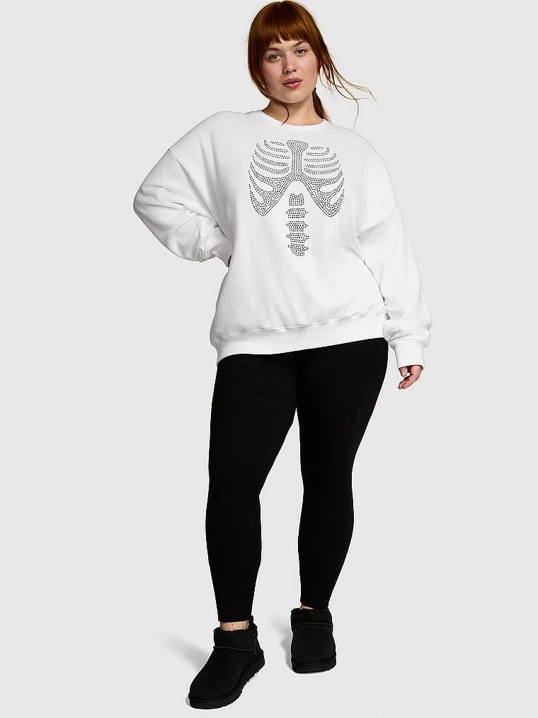 Pink Ivy Crew Tasli Polar Sweatshirt arka görünüm