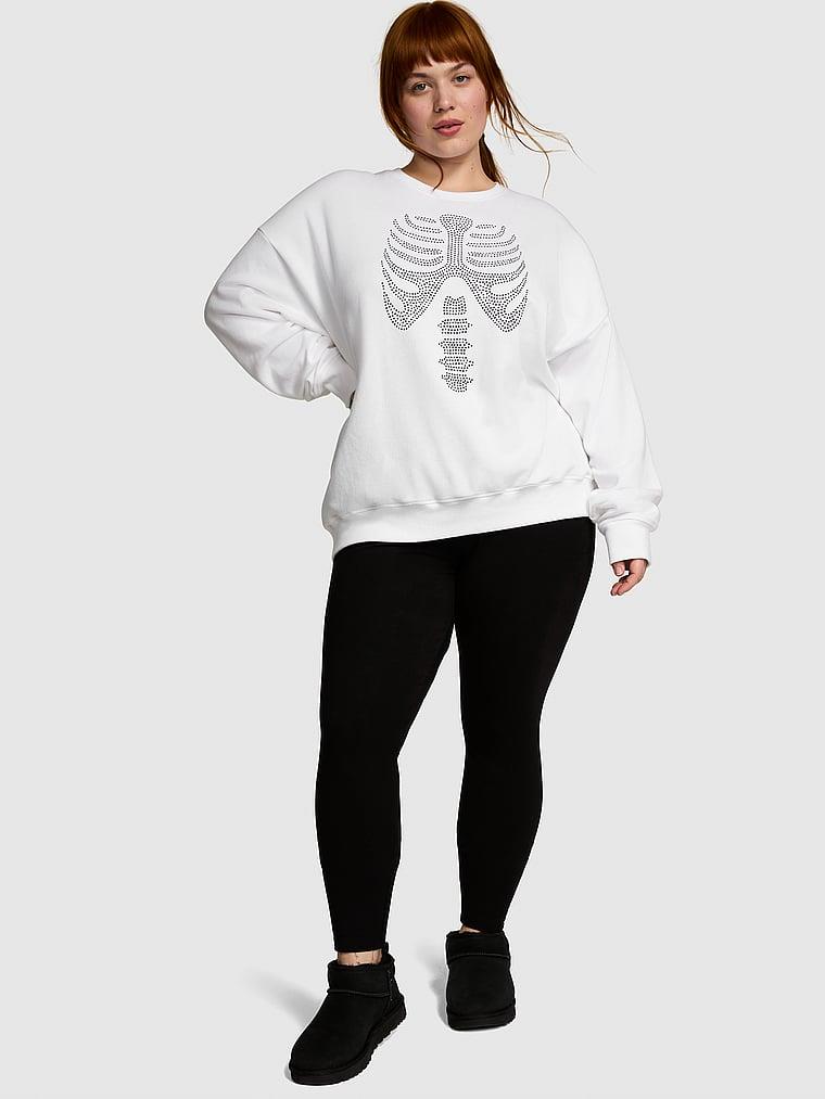 Pink Ivy Crew Tasli Polar Sweatshirt arka görünümü