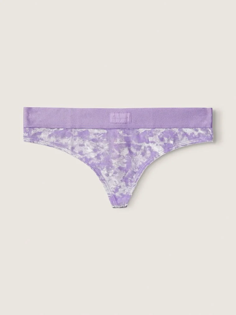 Pink Kadife Tanga Kulot arka görünüm