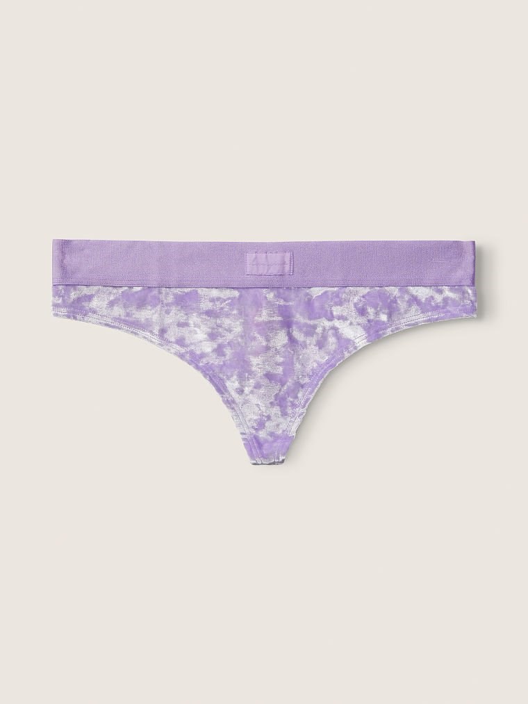 Pink Kadife Tanga Kulot arka görünümü