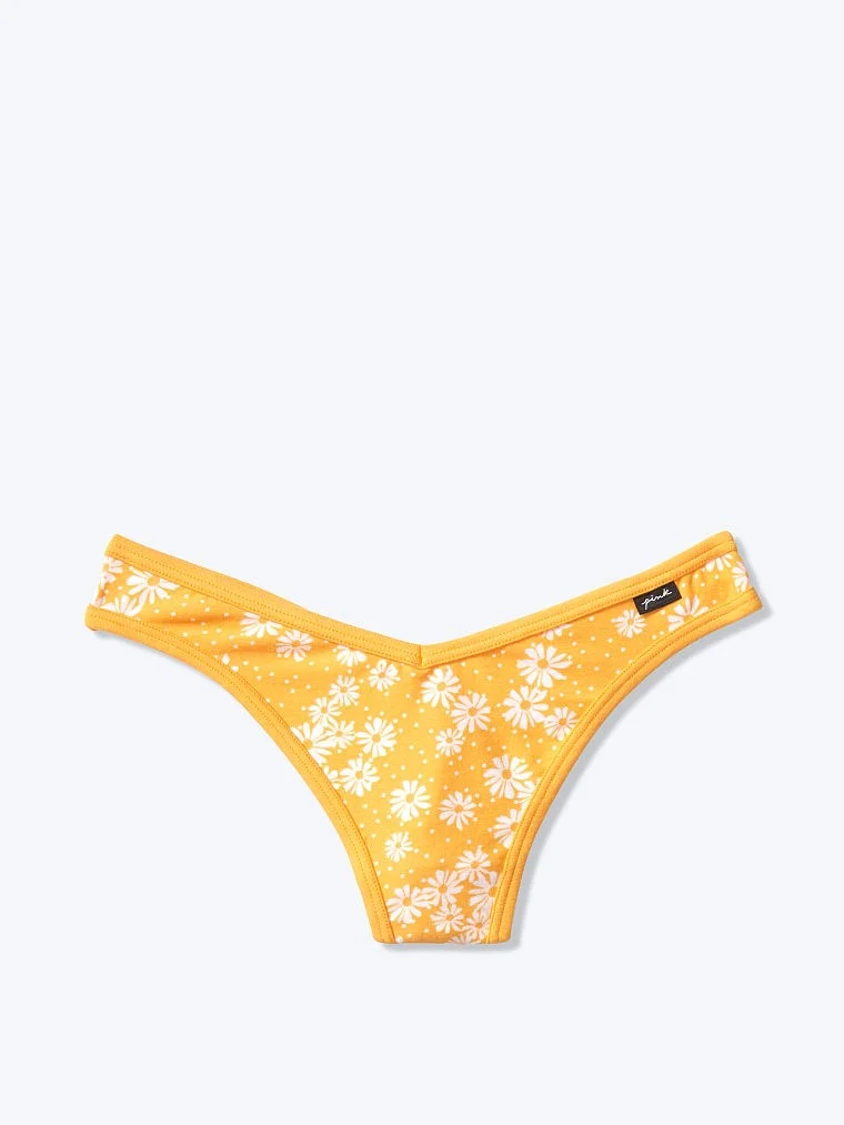 Pink Pamuk Tanga Kulot arka görünüm