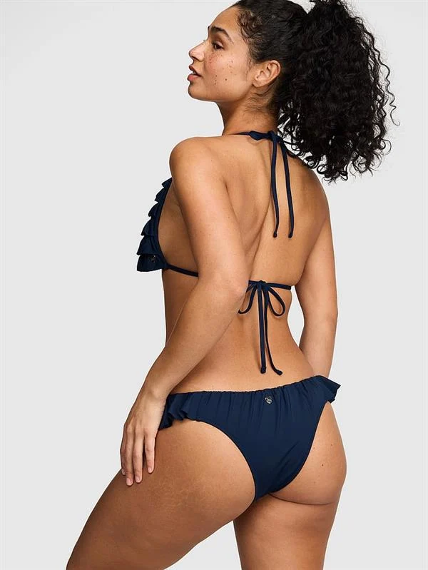Pink Fırfırlı Bikini Alti ön görünüm