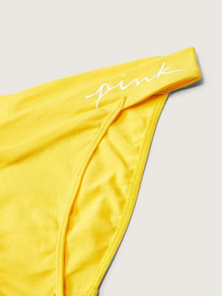 Pink Pamuk Capraz Detayli Bikini Kulot arka görünüm
