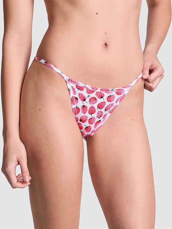 Pink Pamuklu Askili Bikini Kulot ön görünüm