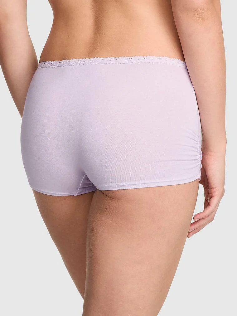 Pink Pamuklu Boyshort Kulot arka görünüm