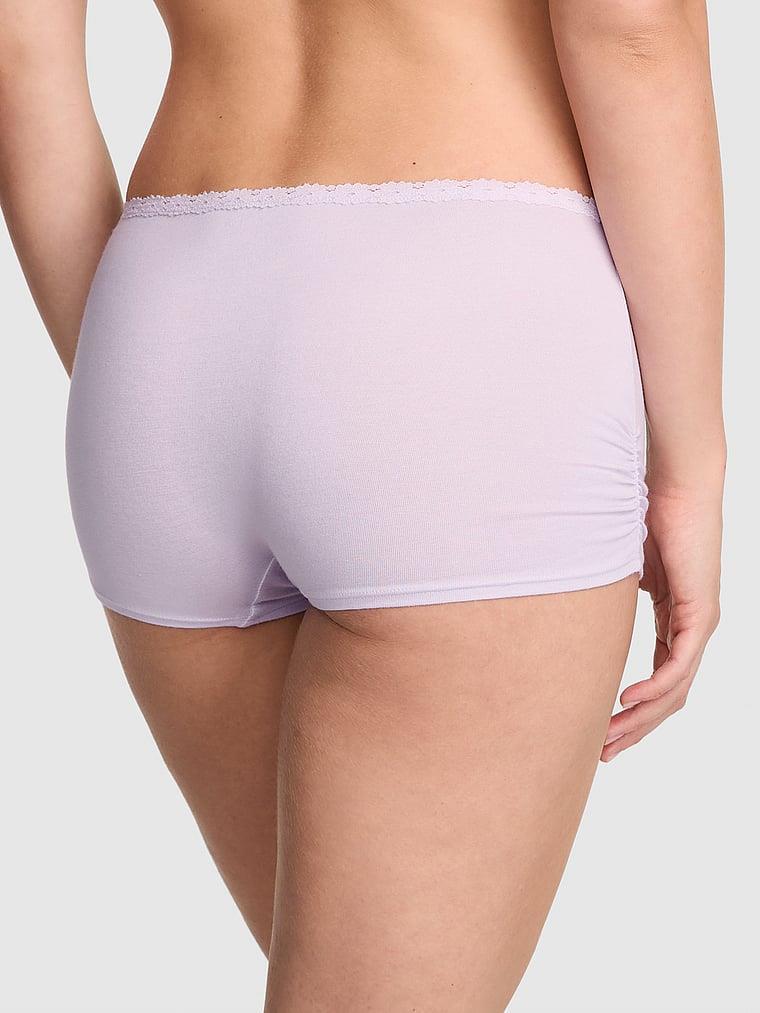 Pink Pamuklu Boyshort Kulot arka görünümü