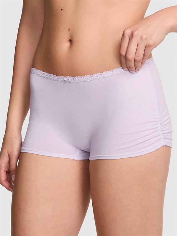 Pink Pamuklu Boyshort Kulot