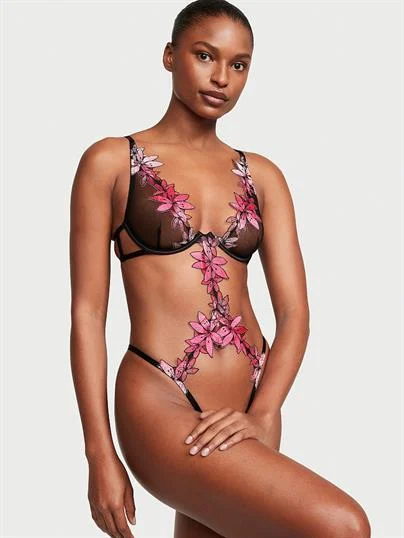 Ziggy Glam Cicek Islemeli Astarsiz Cutout Teddy ön görünüm
