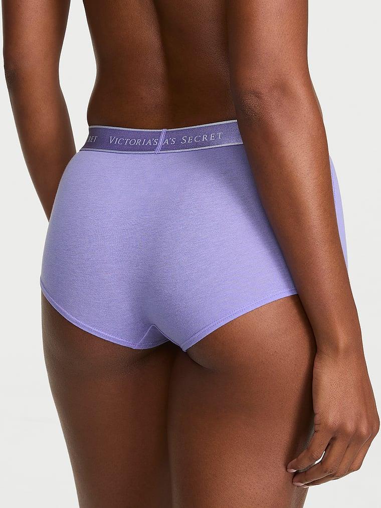 Logolu Pamuklu Boyshort Kulot arka görünümü