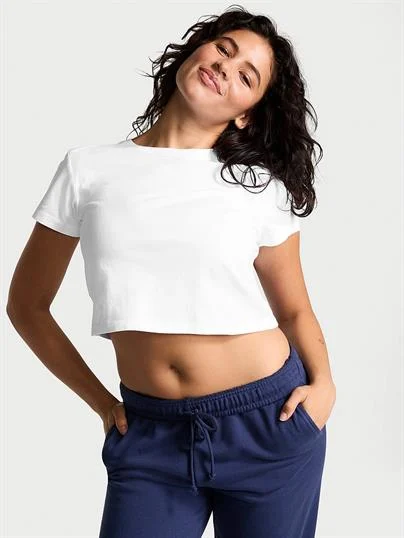 Pink Heritage Pamuklu Crop Tisort