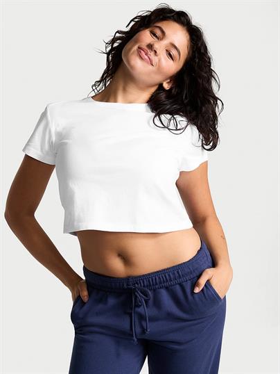 Pink Heritage Pamuklu Crop Tisort