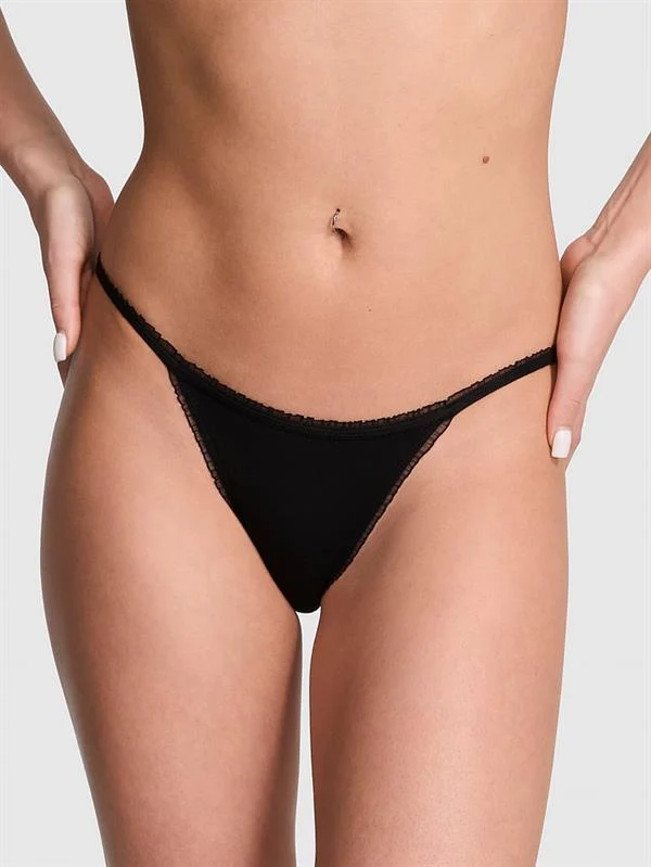 Pink Pamuklu String Bikini Kulot