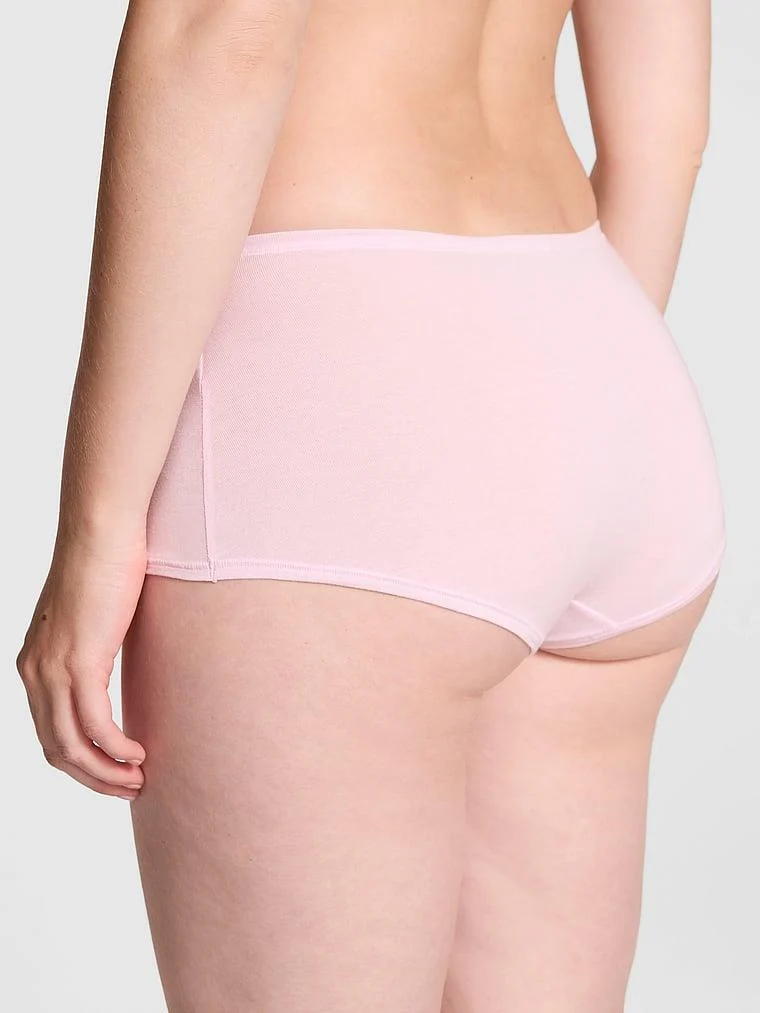 Pink Logolu Pamuklu Boyshort Kulot arka görünüm