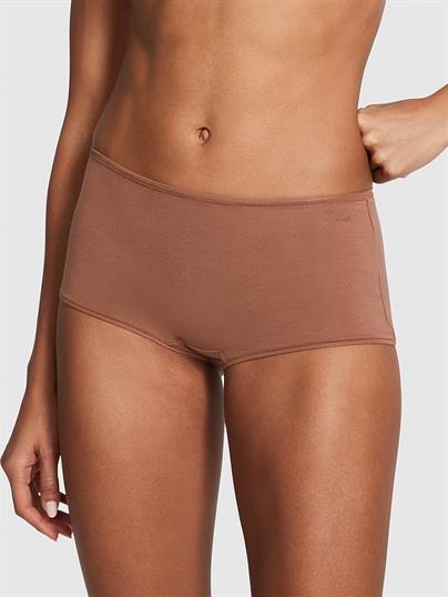 Pink Logolu Pamuklu Boyshort Kulot