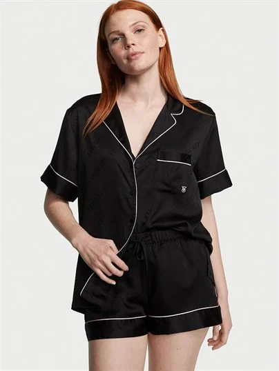 Saten Kısa Pijama Takimi