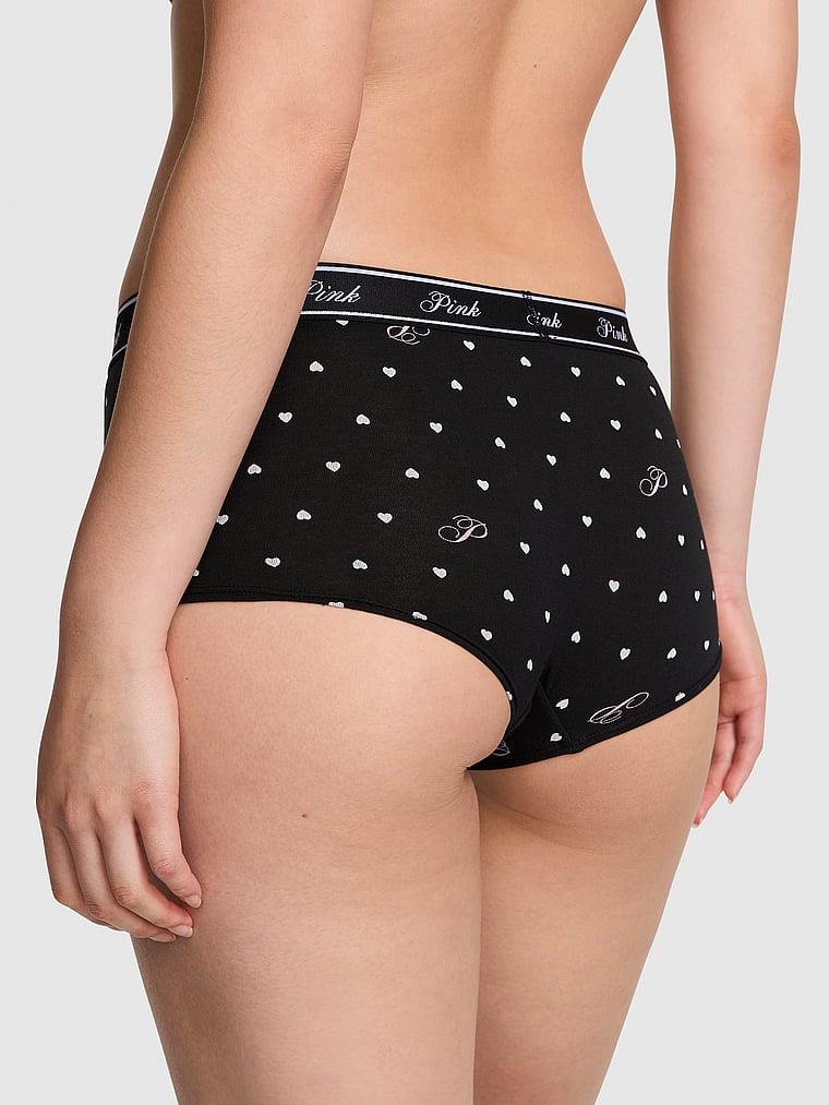 Pink Logolu Pamuklu Boyshort Kulot arka görünümü