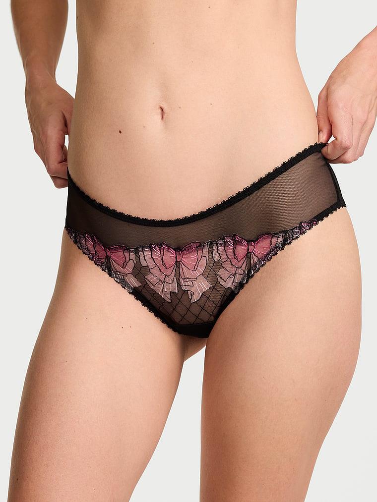 Tease Fiyonk Islemeli Derin Bacak Kesim Cheeky Kulot arka görünümü