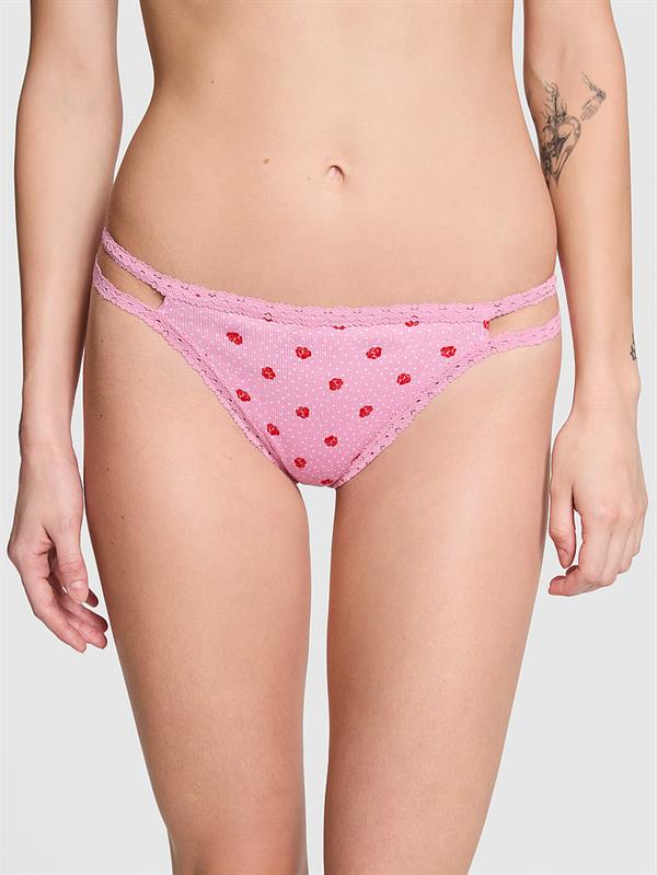 Pink Wink Dantelli Askili Tanga ön görünüm