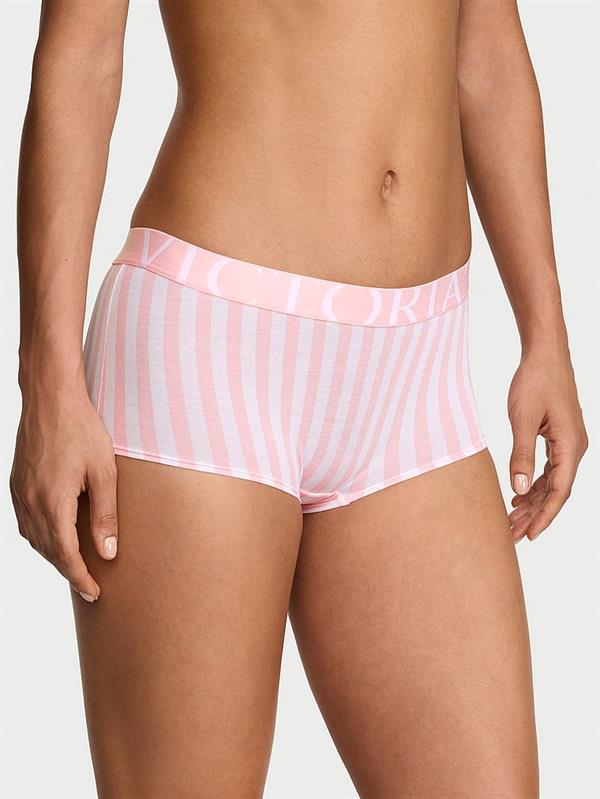 Logo Detayli Pamuklu Boyshort Kulot ön görünüm