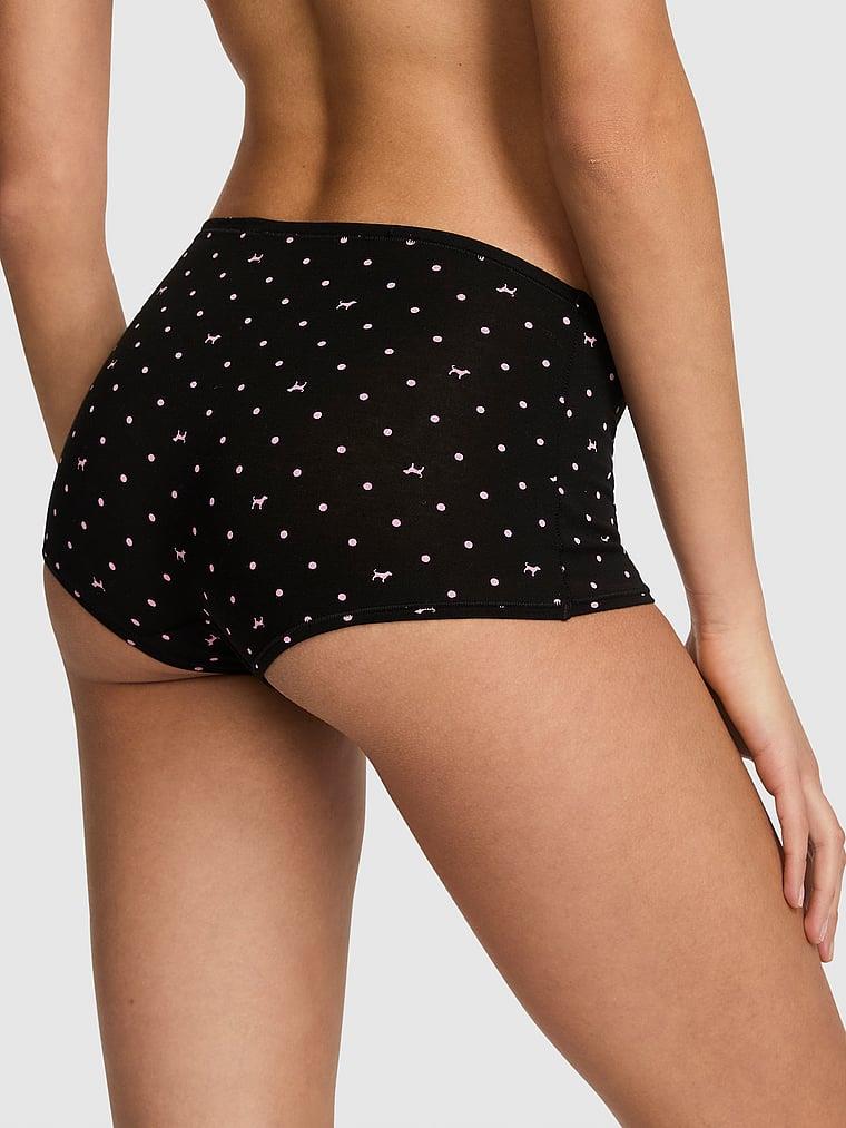 Pink Logolu Pamuklu Boyshort Kulot arka görünüm