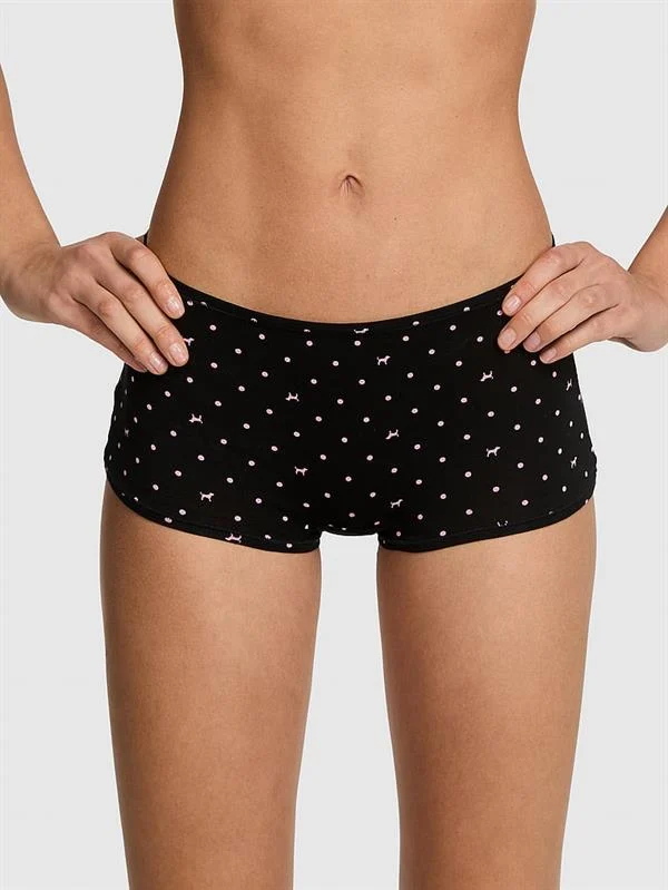 Pink Logolu Pamuklu Boyshort Kulot ön görünüm
