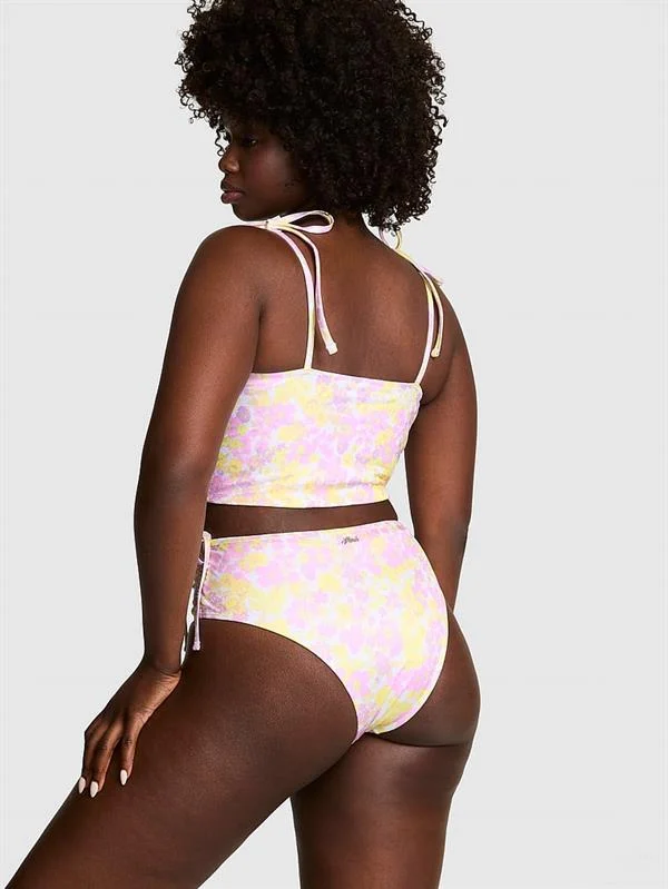 Pink Yüksek Bel Itsy Bikini Alti