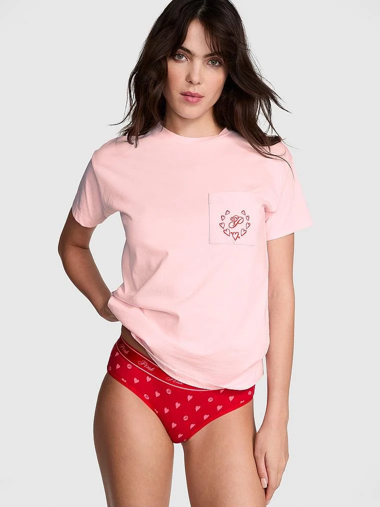 Pink 100 Pamuklu Uyku Tisortu arka görünümü