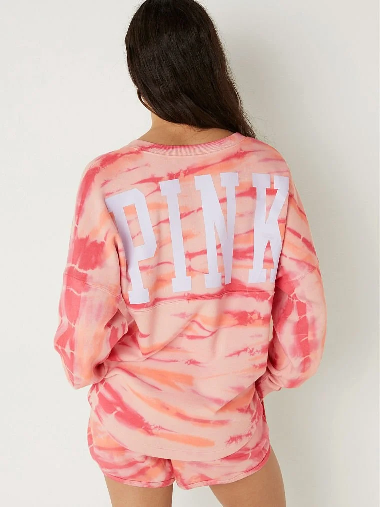 Pink Forma Yaka Kesik Sweatshirt arka görünüm
