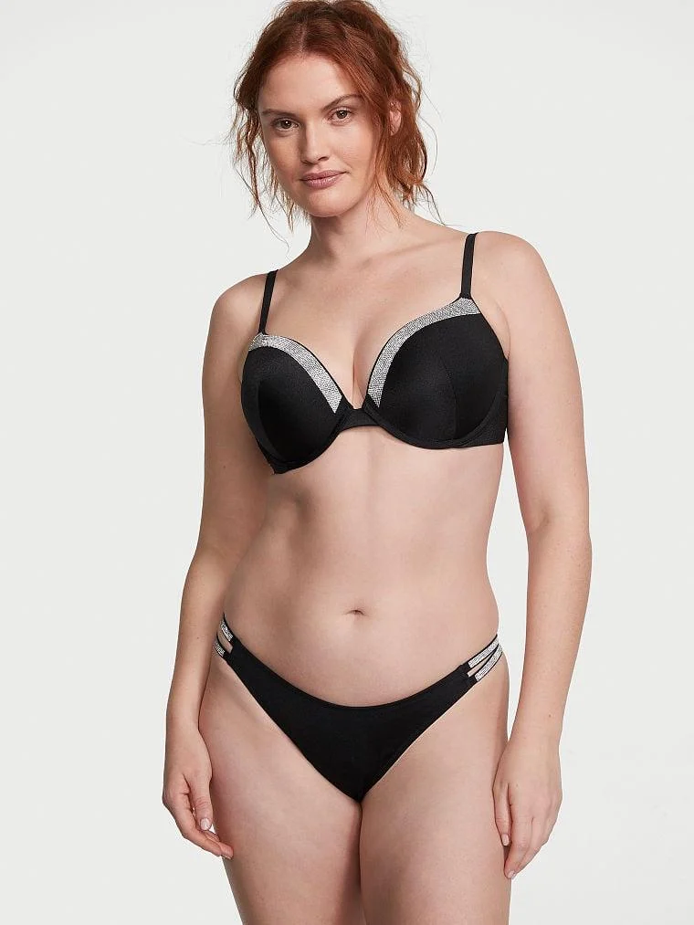 Işıltılı Cift Askili Brazilian Bikini Alti arka görünüm