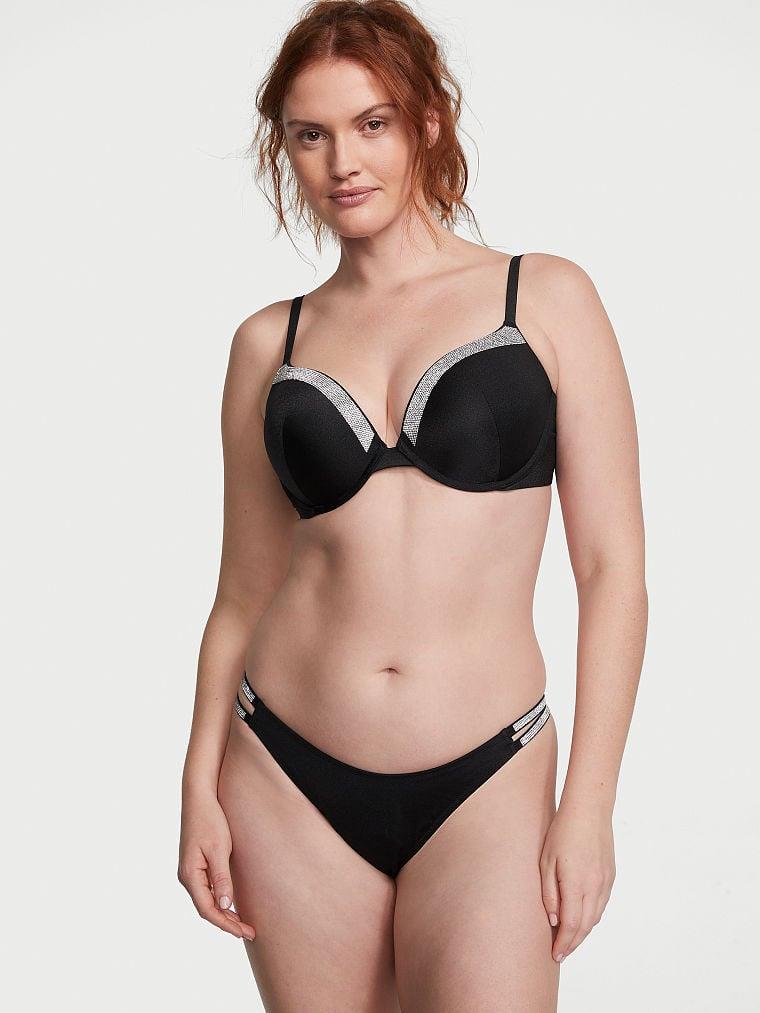 Işıltılı Cift Askili Brazilian Bikini Alti arka görünümü