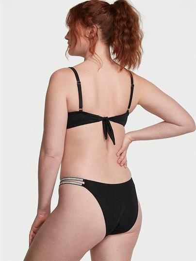 Işıltılı Cift Askili Brazilian Bikini Alti