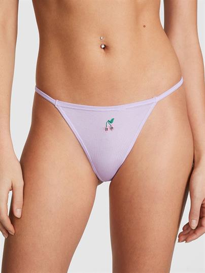 Pink Pamuklu V String Kulot
