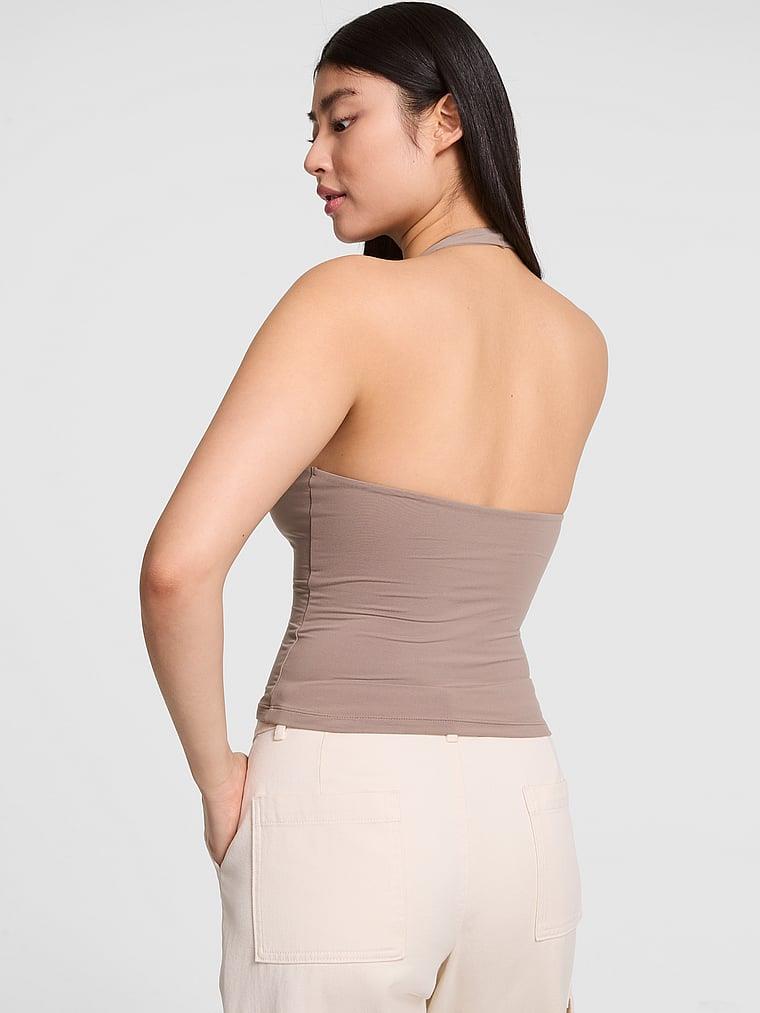 Pink Base Esnek Halter Askili Atlet arka görünümü