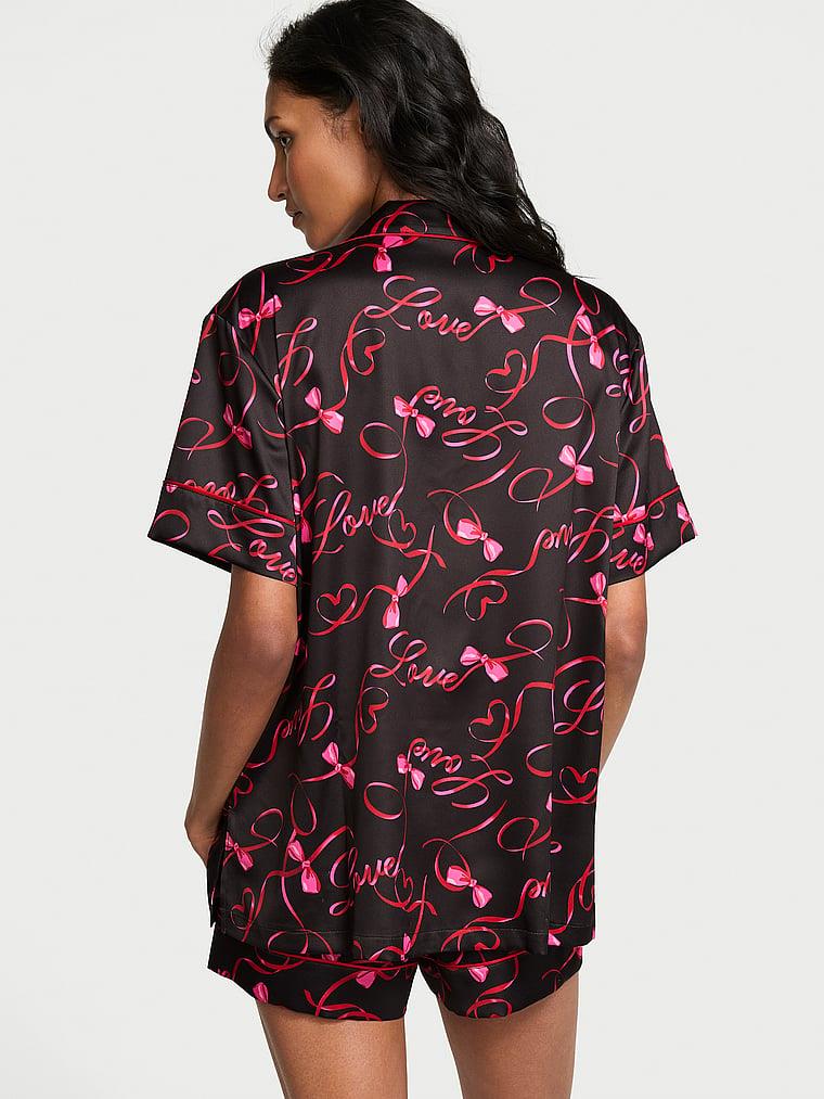 Saten Kısa Pijama Takimi arka görünümü