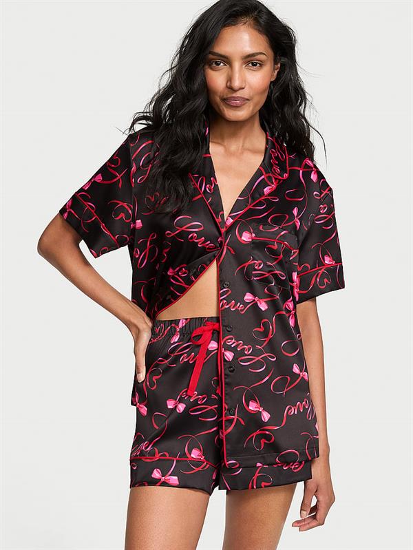 Saten Kısa Pijama Takimi