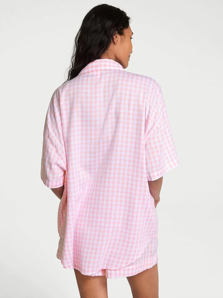 Potikareli Kısa Pijama Takimi arka görünüm