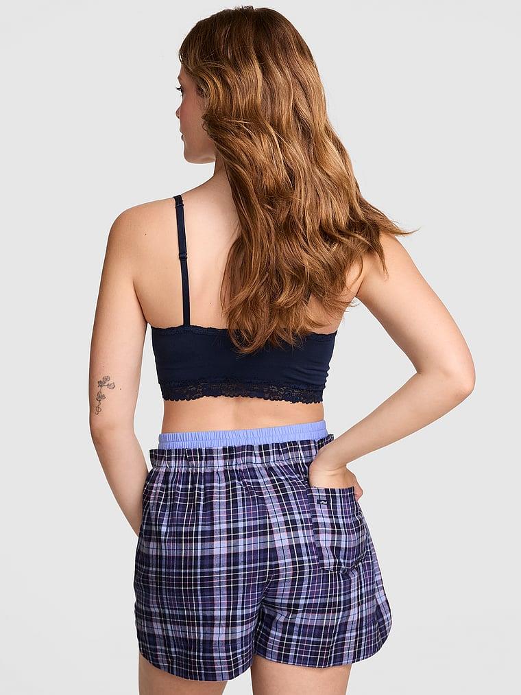 Pink Flanel Boxer Pijama Sortu arka görünümü