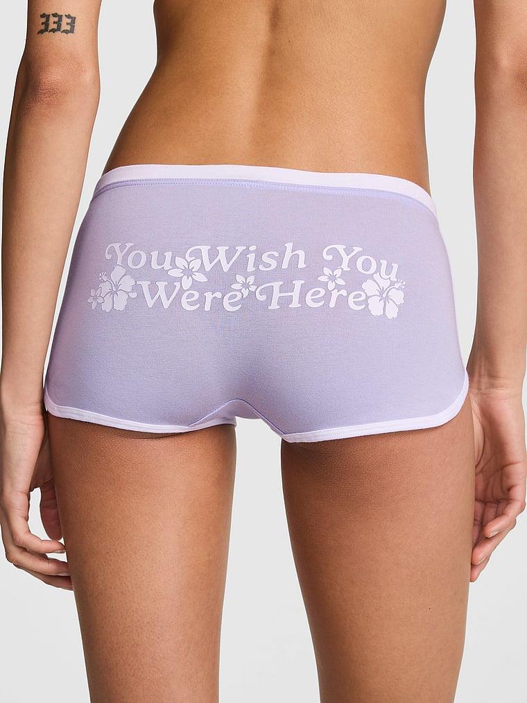 Pink Pamuklu Boyshort Kulot arka görünümü
