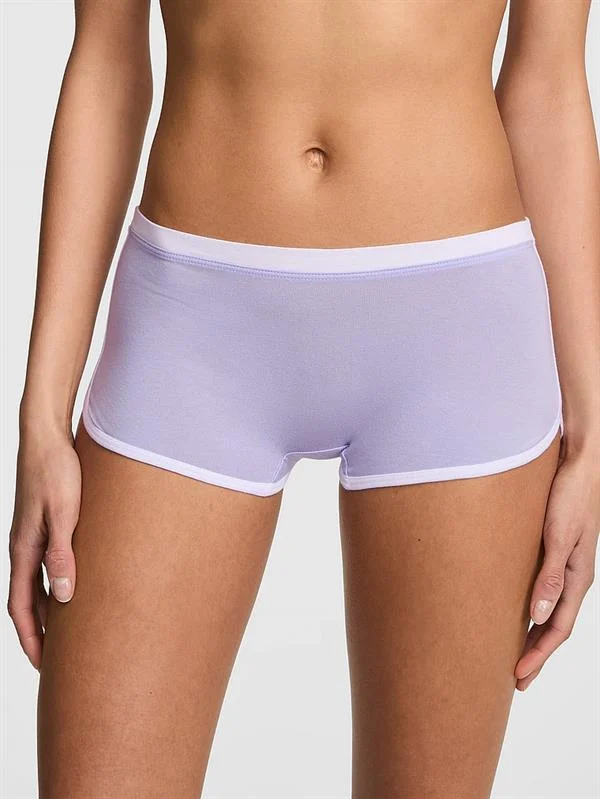 Pink Pamuklu Boyshort Kulot