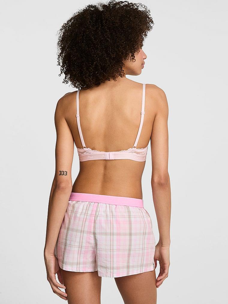 Pink Tencel Boxy Pijama Sortu arka görünümü