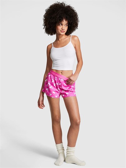 Pink Flannel Pijama Boxer