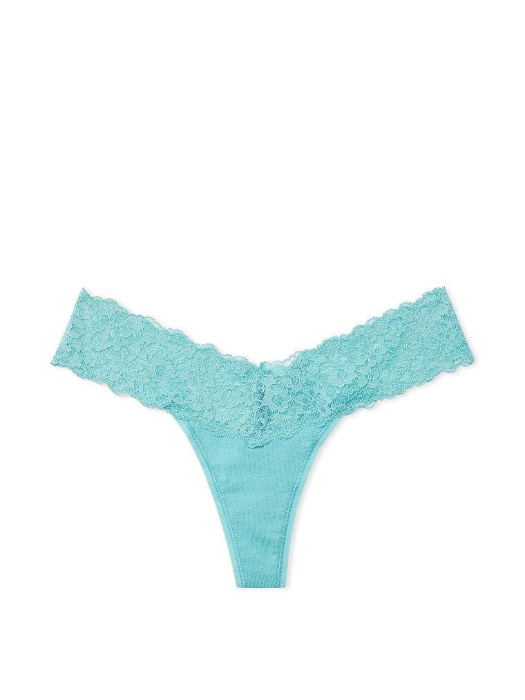 Posey Beli Dantelli Pamuklu Tanga arka görünümü