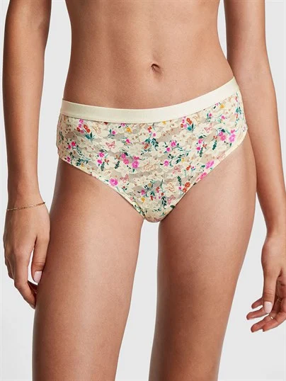 Victorias S Secret Pink Tossed Cicek Dantelli Cheekster Kulot