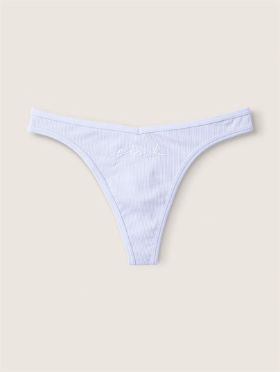 Pink Pamuk Tanga Kulot ön görünüm